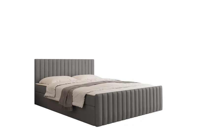 Calrosor Sänkypaketti Jenkkisänky ja säilytystilalla 140x200 cm - Harmaa - Huonekalut - Sänky - Jenkkisängyt