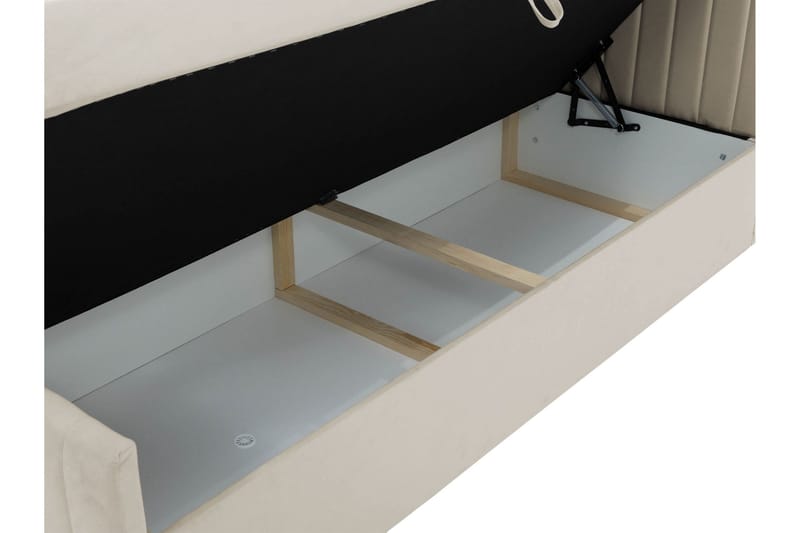 Calrosor Sänkypaketti Jenkkisänky ja säilytystilalla 160x200 cm - Beige - Huonekalut - Sänky - Jenkkisängyt