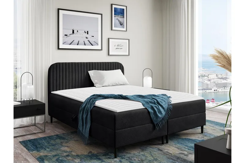 Celestine Säilytyssänky 160x200 cm - Beige/Harmaa - Huonekalut - Sänky - Sängyt säilytystilalla