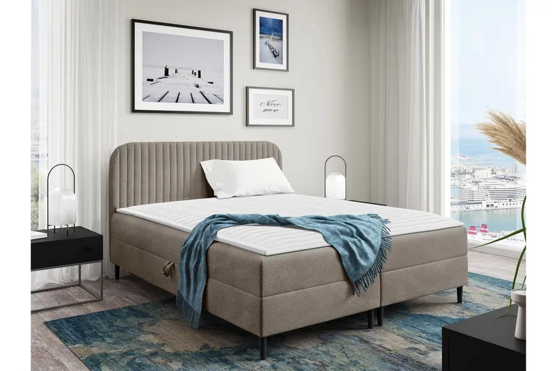 Celestine Säilytyssänky 160x200 cm - Harmaa - Huonekalut - Sänky - Sängyt säilytystilalla