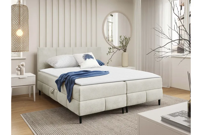 Celestine Säilytyssänky 160x200 cm - Valkoinen - Huonekalut - Sänky - Sängyt säilytystilalla