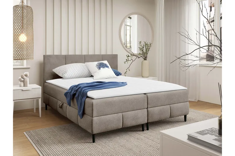 Celestine Säilytyssänky 180x200 cm - Harmaa - Huonekalut - Sänky - Sängyt säilytystilalla