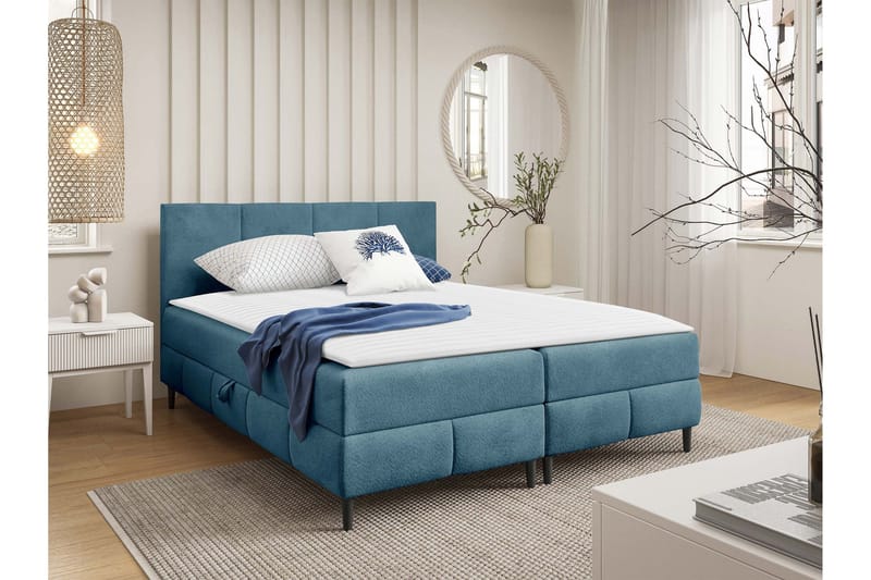 Celestine Säilytyssänky 180x200 cm - Sininen - Huonekalut - Sänky - Sängyt säilytystilalla