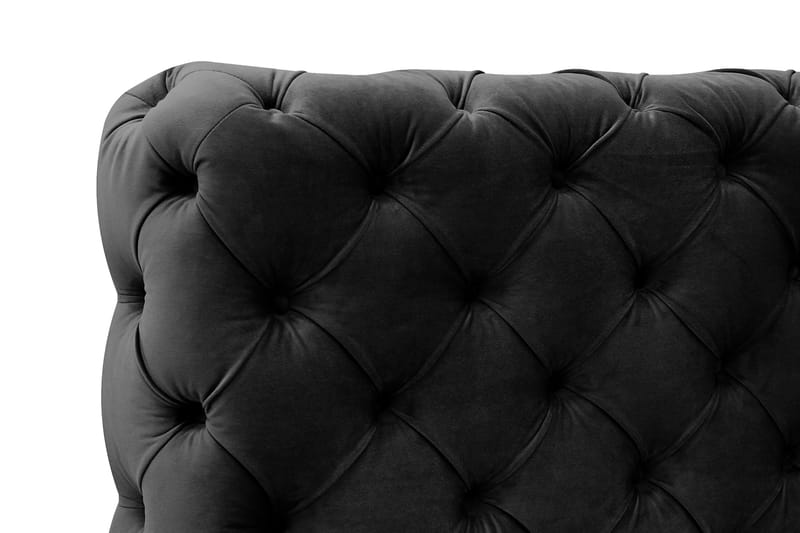 Chesterfield Sänkypaketti Sängynrunko ja Patja 180x200 cm - Musta - Huonekalut - Sänky - Runkopatjasängyt