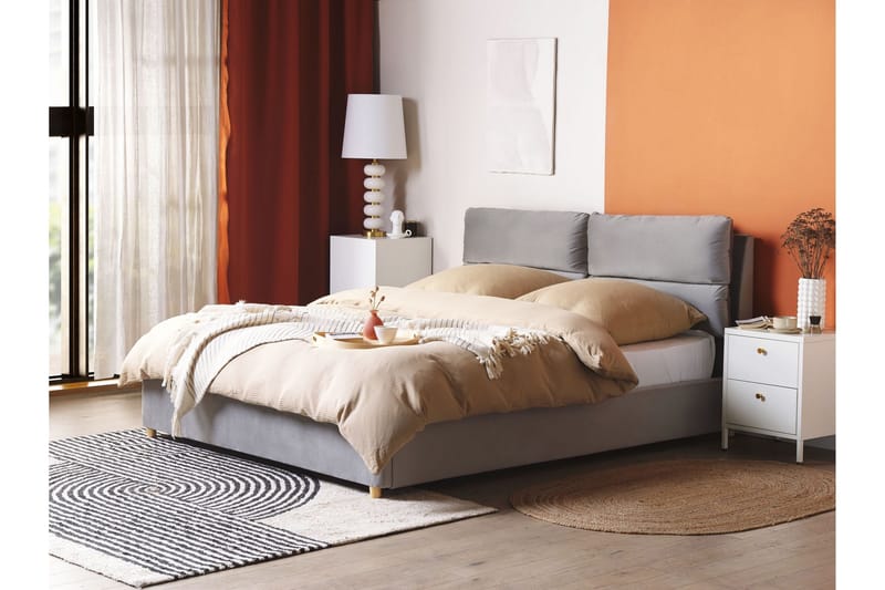 Daxxon Sänkykehys 160x200 cm - Harmaa - Huonekalut - Sänky - Sänkykehikot & sängynrungot