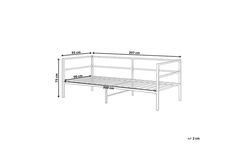 Dayven Sänkykehys 90x200 cm - Musta - Huonekalut - Sänky - Sänkykehikot & sängynrungot