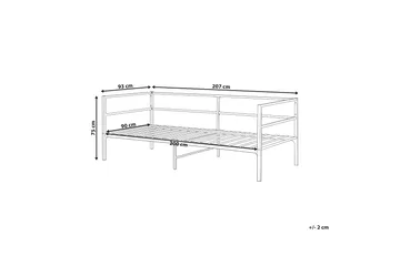 Dayven Sänkykehys 90x200 cm - Musta - Huonekalut - Sänky - Sänkykehikot & sängynrungot