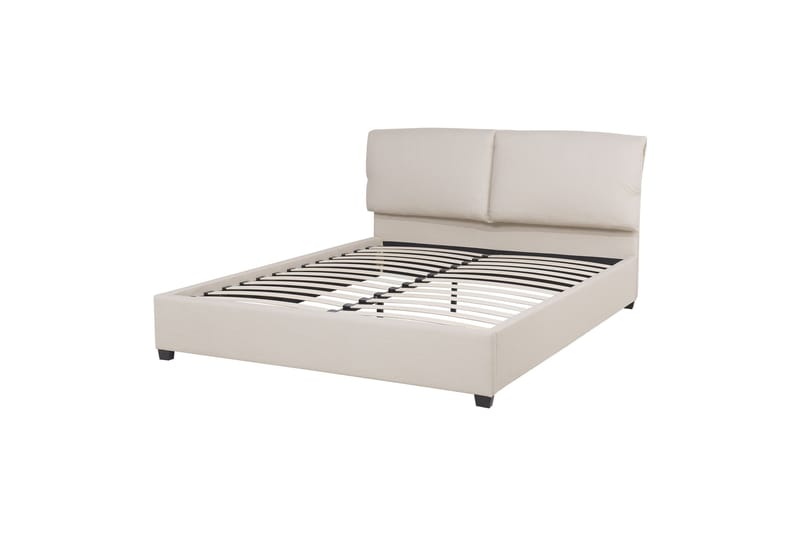 Deagan Sänkykehys 140x200 cm, Beige/Tumma puu