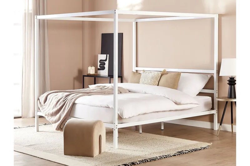 Denaya Pylvässänky 180x200 cm - Valkoinen - Huonekalut - Sänky - Katossängyt