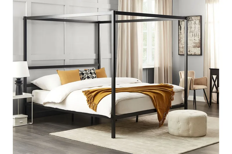 Denaya Pylvässänky 180x200 cm - Musta - Huonekalut - Sänky - Katossängyt