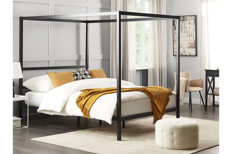 Denaya Pylvässänky 160x200 cm - Musta - Huonekalut - Sänky - Katossängyt