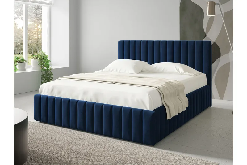 Desio Säilytyssänky 140x200 cm - Sininen - Huonekalut - Sänky - Sänkykehikot & sängynrungot