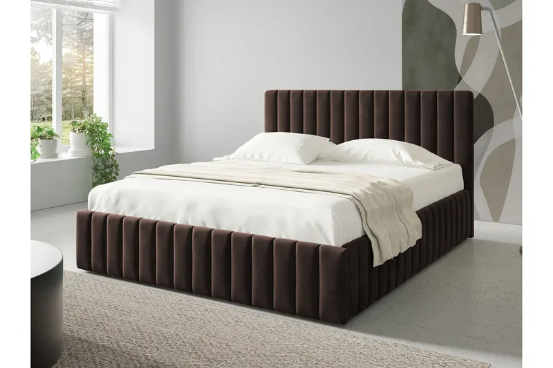 Desio Säilytyssänky 140x200 cm - Vaaleanpunainen - Huonekalut - Sänky - Sänkykehikot & sängynrungot