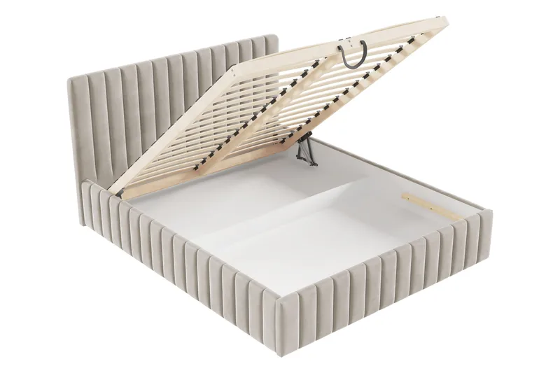 Desio Säilytyssänky 160x200 cm - Beige - Huonekalut - Sänky - Sänkykehikot & sängynrungot