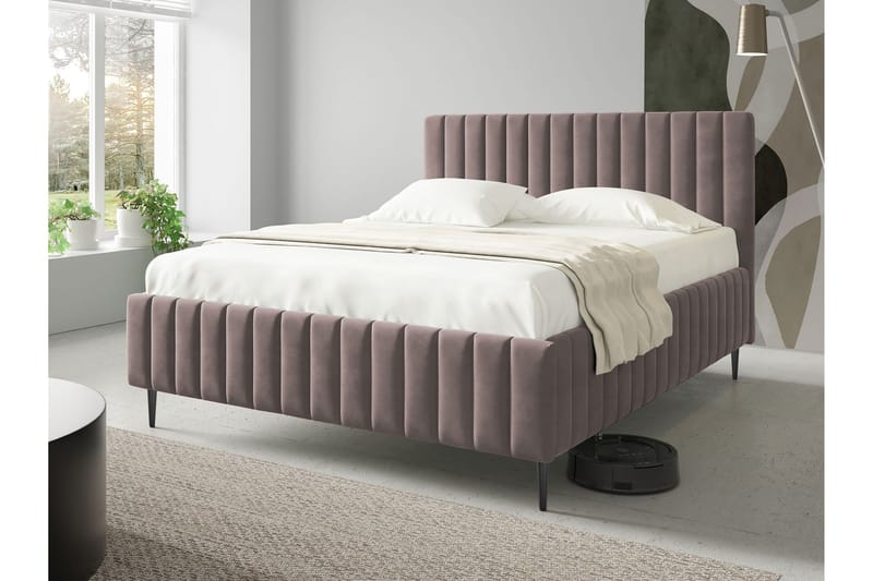 Desio Säilytyssänky 160x200 cm - Vaaleanpunainen - Huonekalut - Sänky - Sänkykehikot & sängynrungot