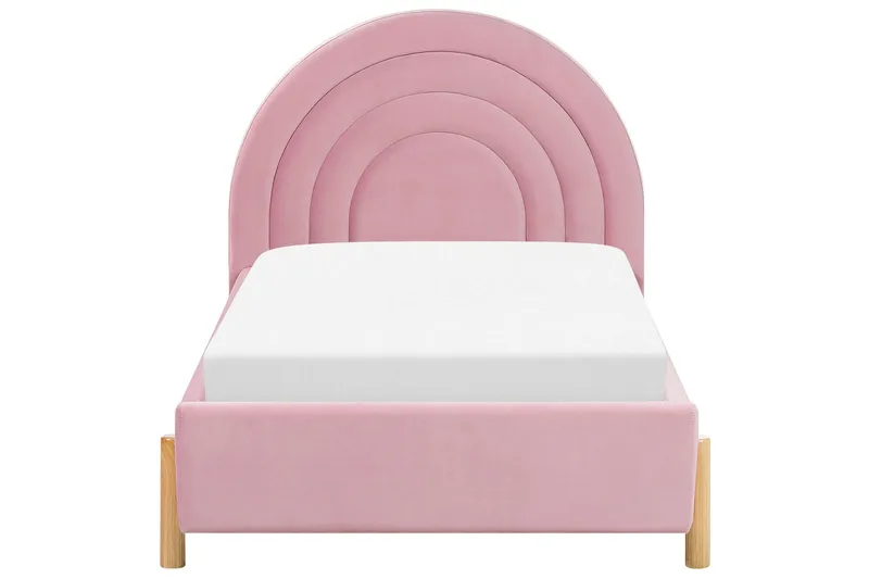 Diantha Sänkykehys 90x200 cm - Vaaleanpunainen/Vaalea puu - Huonekalut - Sänky - Sänkykehikot & sängynrungot
