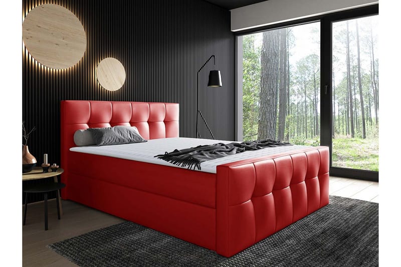 Doncaster Sängpaketti Kontinentalsänky 120x200 cm - Punainen - Huonekalut - Sänky - Sängyt säilytystilalla