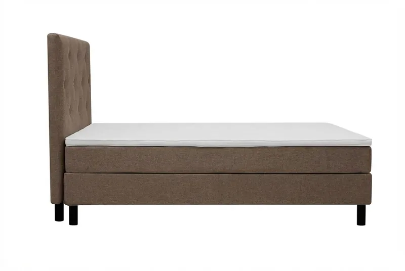 Dream täydellinen sänkypaketti 120x200 cm epäsymmetriset napit - Ruskea - Huonekalut - Sänky - Jenkkisängyt