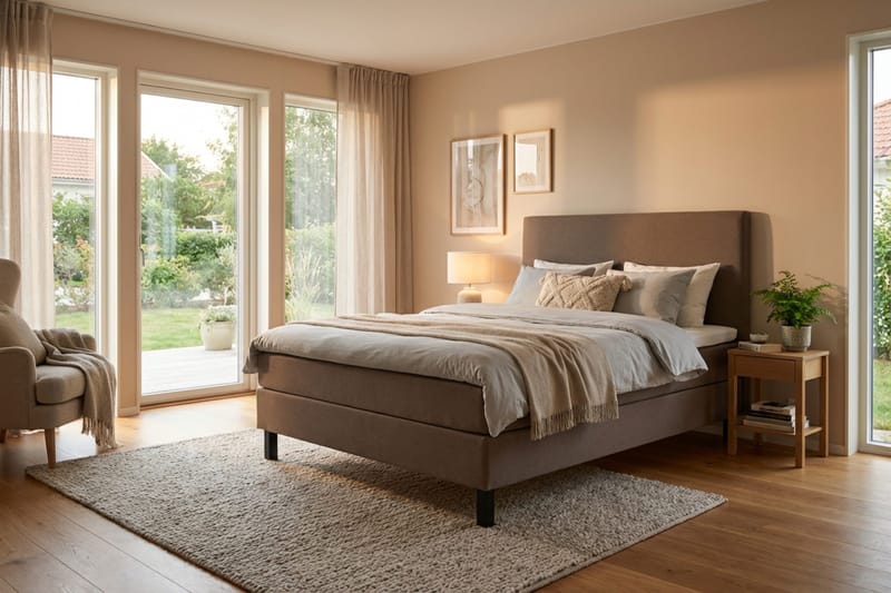 Dream täydellinen sänkypaketti 120x200 cm sileä - Ruskea - Huonekalut - Sänky - Jenkkisängyt