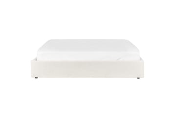 Dubbelsäng Beliani Dinan med lamellram Beige, 160x200 cm White 180x200 - Huonekalut - Sänky - Sänkykehikot & sängynrungot