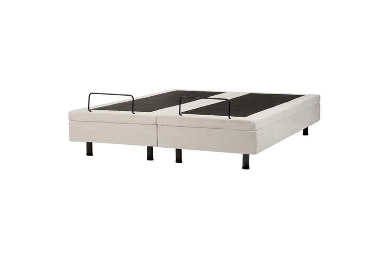 Dubbelsäng Beliani Duke II Beige-Svart, 160x200 cm Beige 160x200 - Huonekalut - Sänky - Moottorisänky
