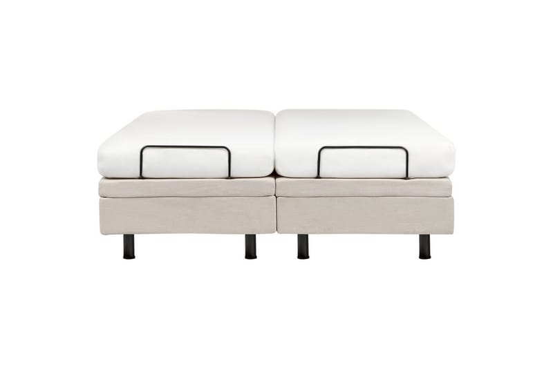 Dubbelsäng Beliani Duke II Beige-Svart, 160x200 cm Beige 160x200 - Huonekalut - Sänky - Moottorisänky