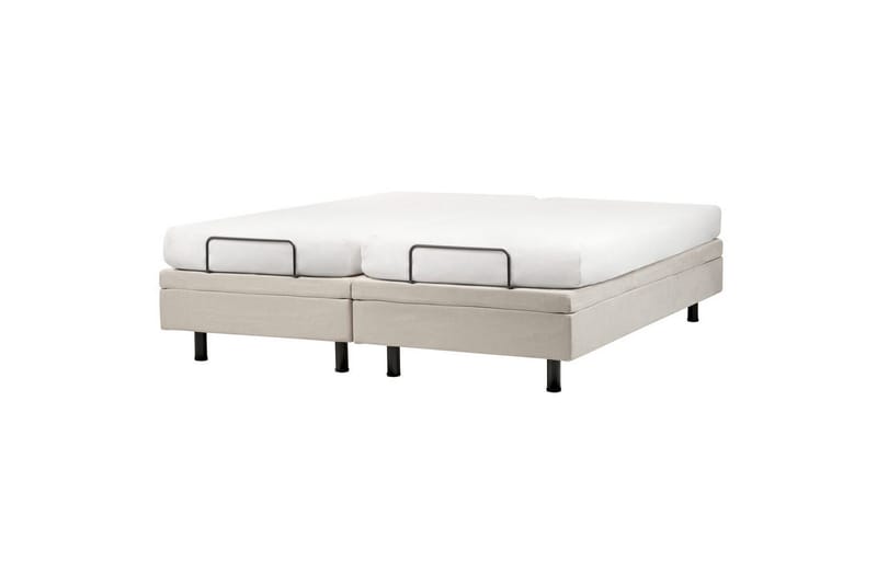 Dubbelsäng Beliani Duke II Beige-Svart, 160x200 cm Beige 180x200 - Huonekalut - Sänky - Moottorisänky