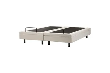 Dubbelsäng Beliani Duke II Beige-Svart, 160x200 cm Beige 180x200 - Huonekalut - Sänky - Moottorisänky