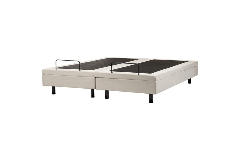 Dubbelsäng Beliani Duke II Beige-Svart, 160x200 cm Beige 180x200 - Huonekalut - Sänky - Moottorisänky