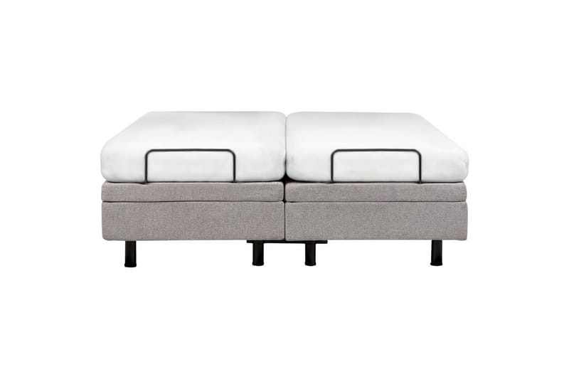 Dubbelsäng Beliani Duke II Beige-Svart, 160x200 cm Grey 160x200 - Huonekalut - Sänky - Moottorisänky