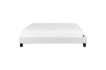 Dubbelsäng Beliani Roanne med lamellram Beige-Mörkt Trä, 140x200 cm, Bouclé Grey 180x200 VALUE_MISSING_3 - Huonekalut - Sänky - Runkopatjasängyt