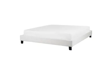 Dubbelsäng Beliani Roanne med lamellram Beige-Mörkt Trä, 140x200 cm, Bouclé Grey 180x200 VALUE_MISSING_3