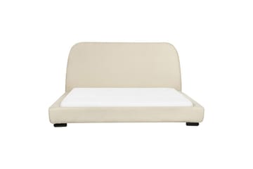 Dubbelsäng Beliani Roisel med lamellram 160x200, Bouclé Beige 160x200 VALUE_MISSING_3 - Huonekalut - Sänky - Runkopatjasängyt