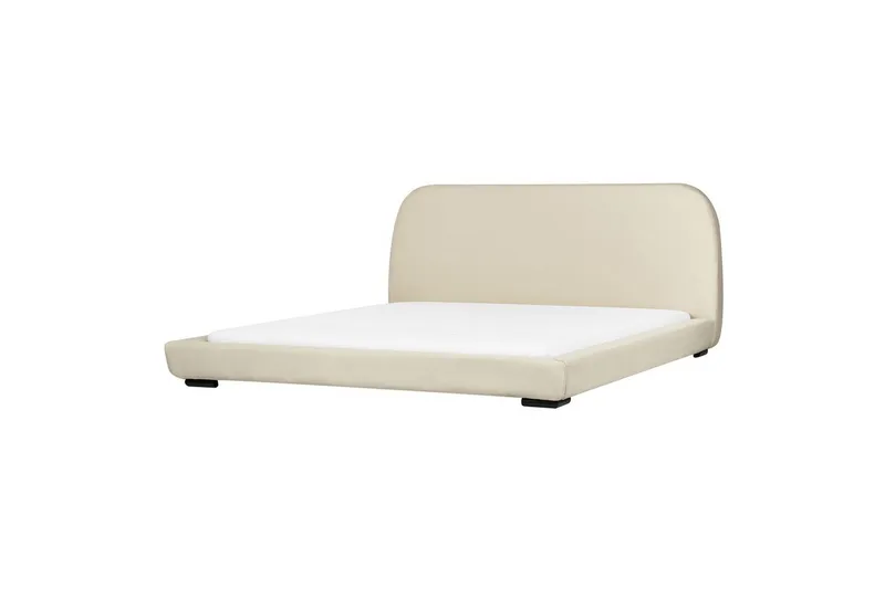 Dubbelsäng Beliani Roisel med lamellram 160x200, Bouclé Beige 180x200 VALUE_MISSING_1, undefined