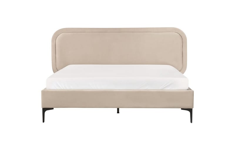 Dubbelsäng Beliani Suzette med lamellram Beige, 140x200 cm Beige 160x200 VALUE_MISSING_4 - Huonekalut - Sänky - Sänkykehikot & sängynrungot