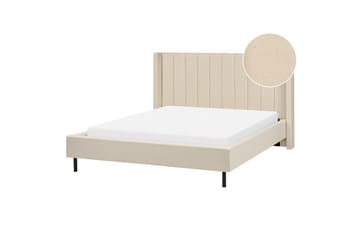 Dubbelsäng Beliani Villette med lamellram 140x200 cm 160x200 - Huonekalut - Sänky - Runkopatjasängyt