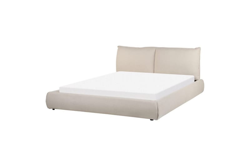 Dubbelsäng Beliani Vinay med lamellram Beige, 160x200 cm Beige 160x200 - Huonekalut - Sänky - Sänkykehikot & sängynrungot