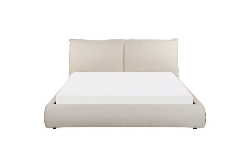 Dubbelsäng Beliani Vinay med lamellram Beige, 160x200 cm Beige 160x200 - Huonekalut - Sänky - Sänkykehikot & sängynrungot