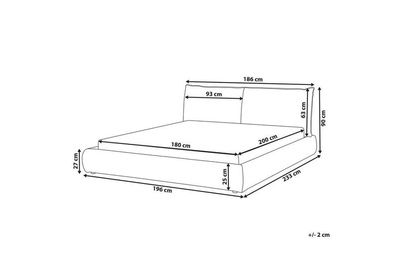 Dubbelsäng Beliani Vinay med lamellram Beige, 160x200 cm Green 180x200 - Huonekalut - Sänky - Runkopatjasängyt