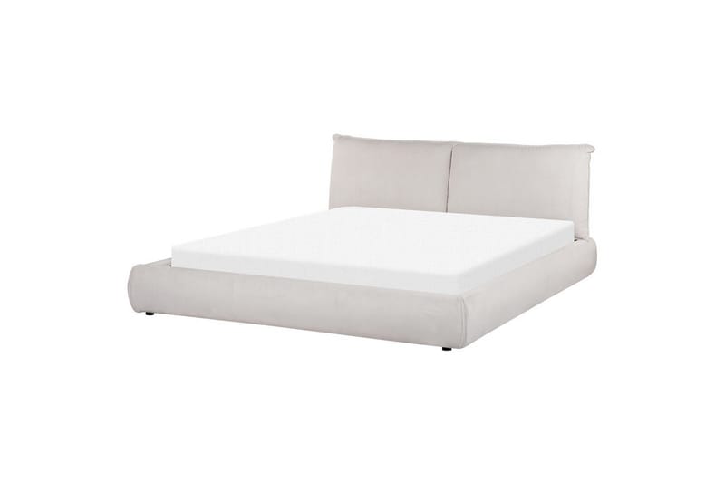 Dubbelsäng Beliani Vinay med lamellram Beige, 160x200 cm Ljusbeige 180x200 - Huonekalut - Sänky - Sänkykehikot & sängynrungot