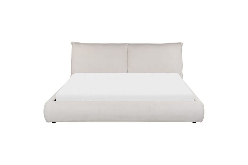 Dubbelsäng Beliani Vinay med lamellram Beige, 160x200 cm Ljusbeige 180x200 - Huonekalut - Sänky - Sänkykehikot & sängynrungot