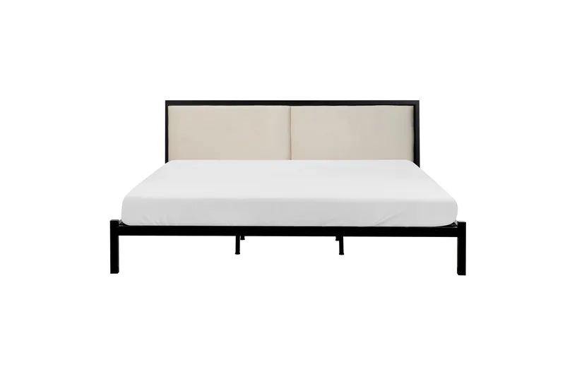 Dwan Sänkykehys 180x200 cm - Musta/Beige - Huonekalut - Sänky - Sänkykehikot & sängynrungot