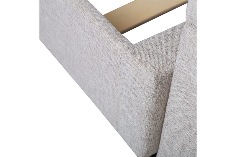 Emilia sänkypaketti – sängynrunko 120x200 kangasta sängynpäädyllä + petauspatja kovuusasteella - Beige - Huonekalut - Sänky - Sänkykehikot & sängynrungot