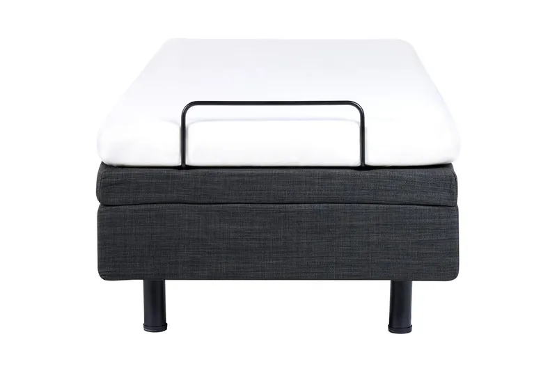 Enkelsäng Beliani Duke Beige-Svart Grey - Huonekalut - Sänky - Yhden hengen sängyt
