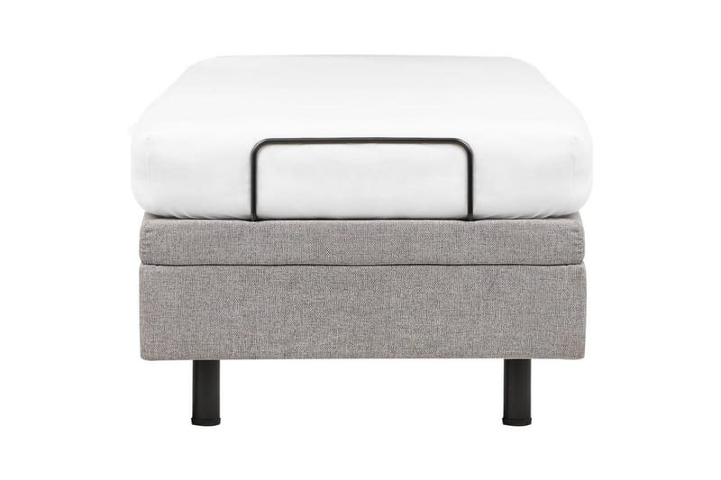 Enkelsäng Beliani Duke II Beige-Svart, 80x200 cm Grey - Huonekalut - Sänky - Yhden hengen sängyt