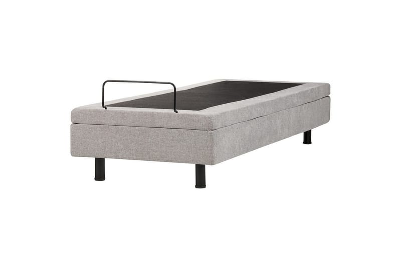 Enkelsäng Beliani Duke II Beige-Svart, 80x200 cm Grey - Huonekalut - Sänky - Yhden hengen sängyt