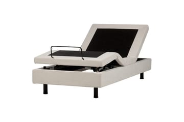 Enkelsäng Beliani Duke II Ljusbeige, 90x200 cm Beige - Huonekalut - Sänky - Yhden hengen sängyt