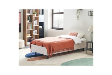 Enkelsäng Beliani Duke II Ljusbeige, 90x200 cm Beige - Huonekalut - Sänky - Yhden hengen sängyt