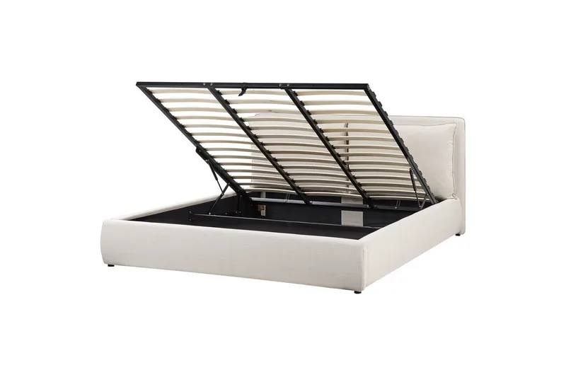 Förvaringssäng Beige 160x200 - Huonekalut - Sänky - Sänkykehikot & sängynrungot