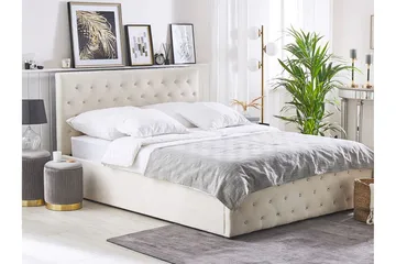 Förvaringssäng Beige - Huonekalut - Sänky - Sänkykehikot & sängynrungot